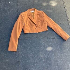 Women's Tan Cropped Jacket